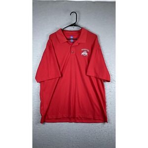 Ohio State Buckeyes Polo Shirt Mens XL Red NCAA Football Buckeyes Embroidered